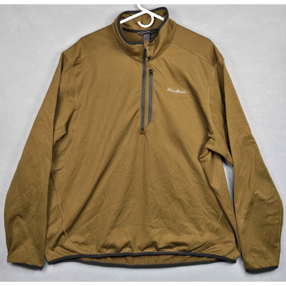 Eddie Bauer Activator Grid Fleece Quarter Zip Men’s Size XXL Activewear Shirt